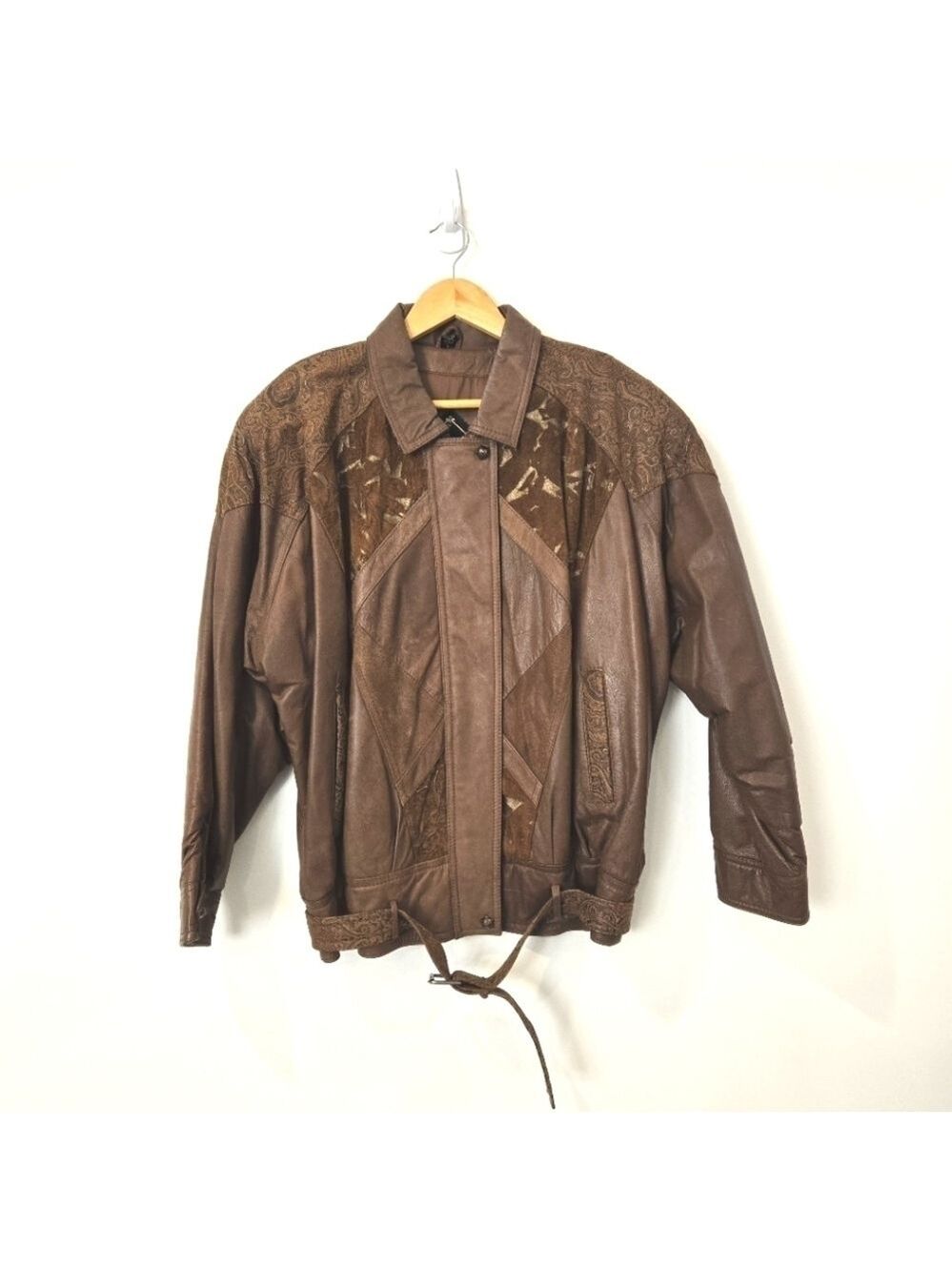 Vintage/Retro 80's/90's Leather and Suede Bomber Jacket